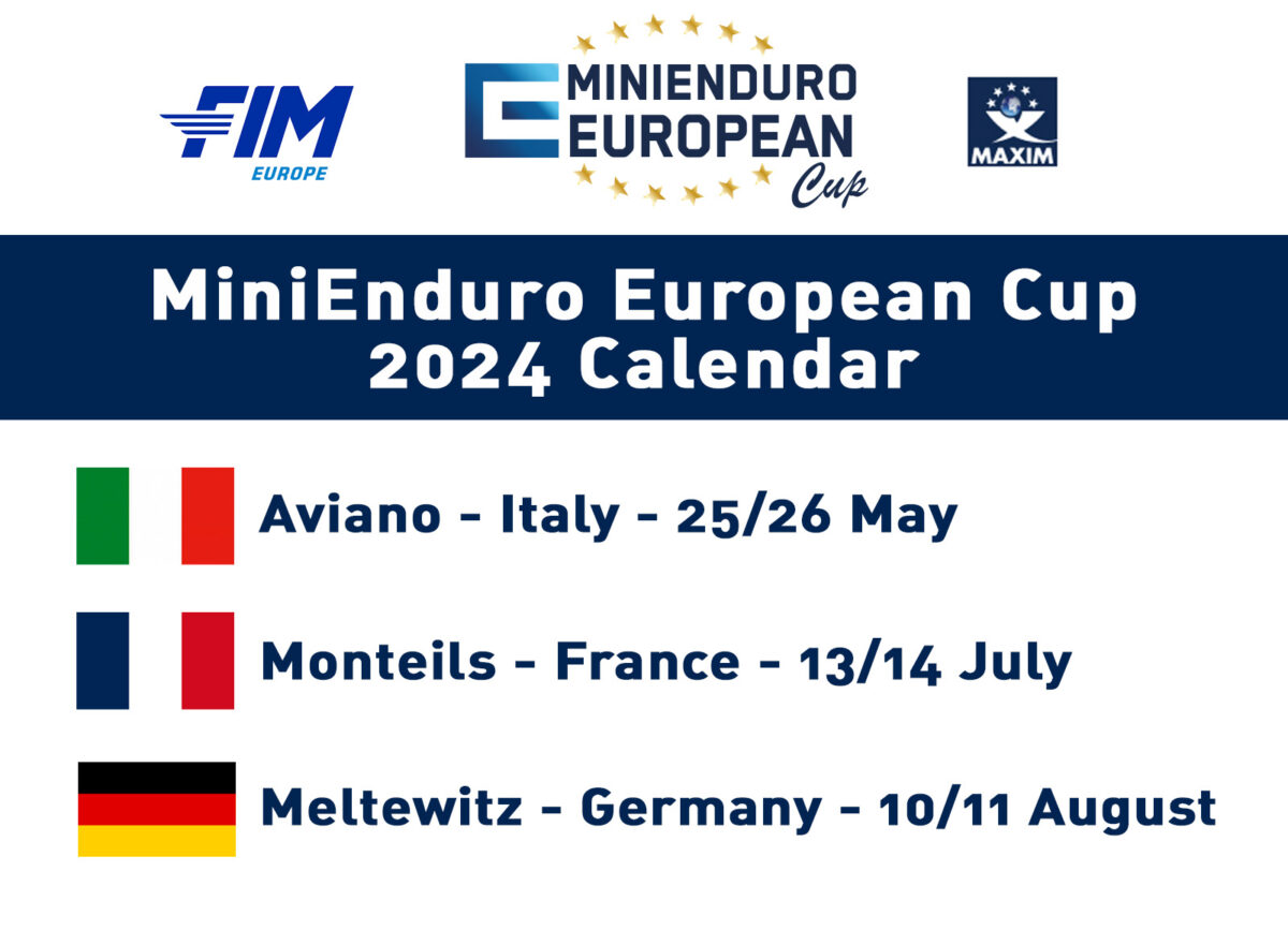 MiniEnduro European Cup 2024 calendar Enduro European Championship